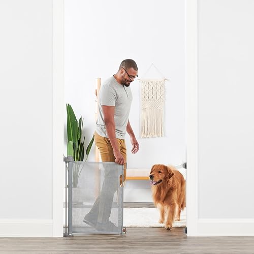 Miniatura 3 de Carlson - Puerta retráctil extra ancha para mascotas, se expande hasta 50 pulgadas de ancho, fácil de instalar, incluye plantilla de instalación,