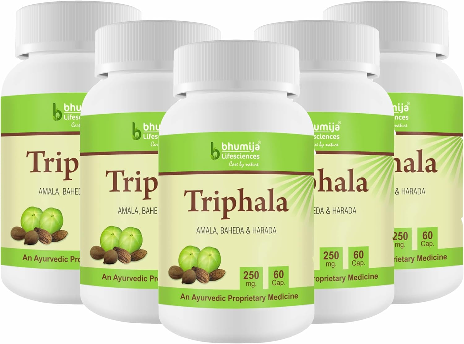 Bhumija Lifesciences Triphala Capsules 60's - (Pack of Five)