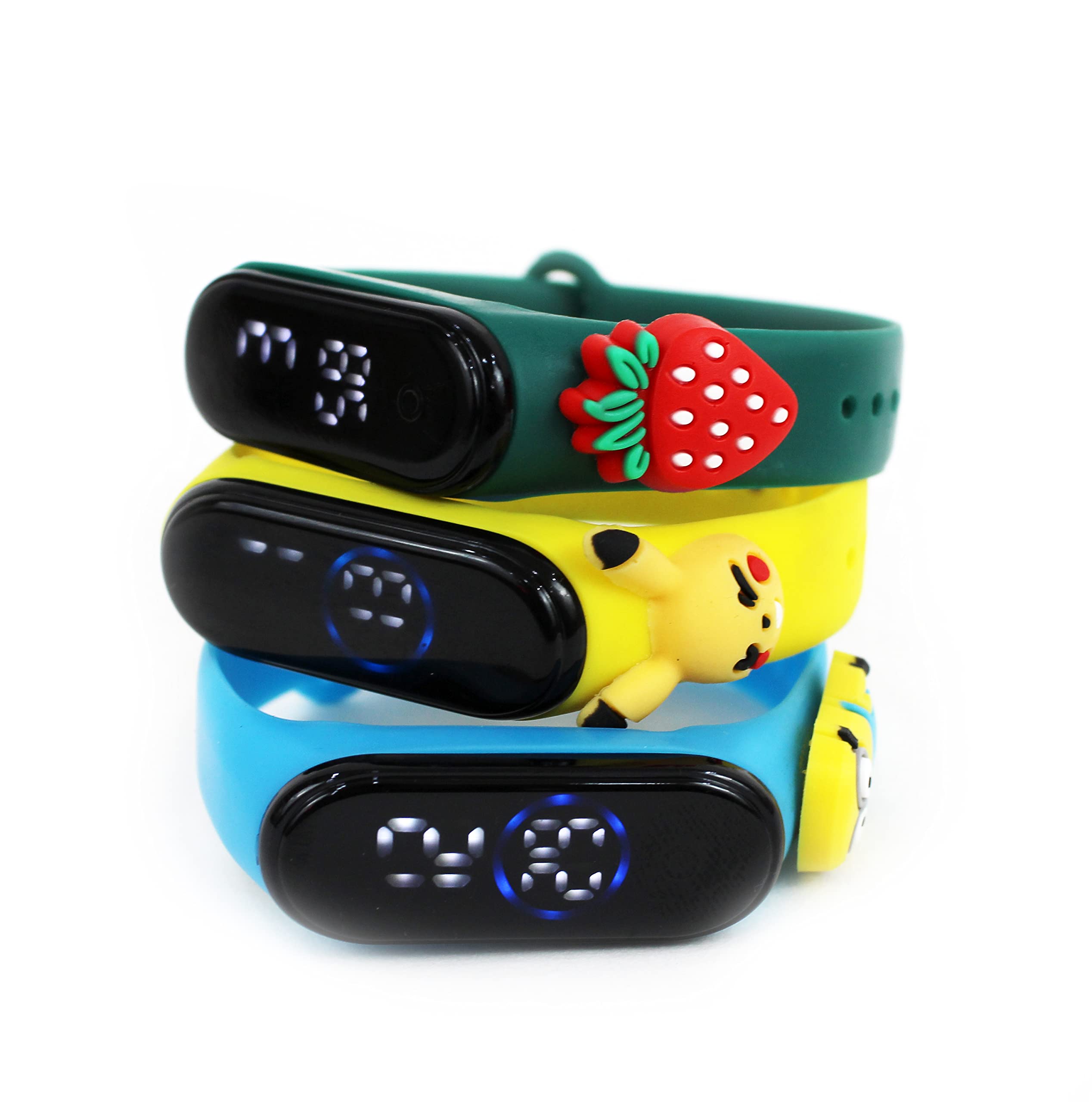 GAC Special Combo of 2 Digital LED Touch Watch Band for Girls & Boys | Fashionable Watch Band with Different Cartoons or Fruit Designs on The Strap. Multicolored (Random Design & color) 2pc (B09NMBSWYD) Amazon Price History, Amazon Price Tracker
