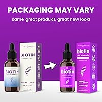 Vista 6 de Biotin Liquid Drops 10000 mcg doble tamaño 60 porciones, vegano, sin azúcar Apoya el crecimiento saludable del cabello, uñas fuertes y piel