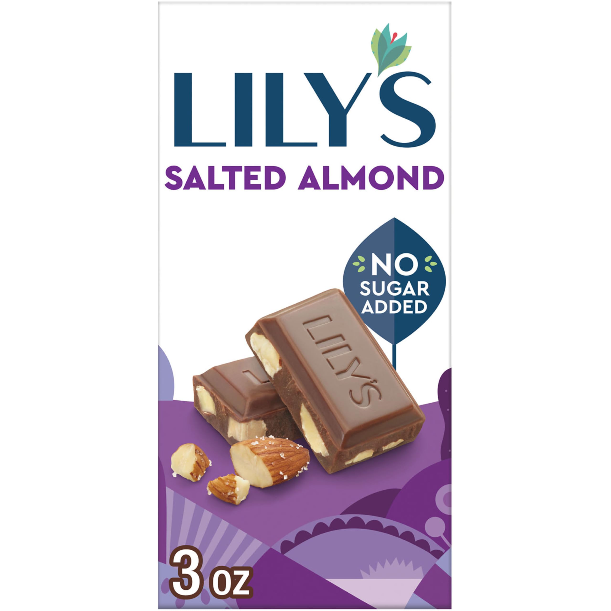 Lily'S - Salted Almond & Milk Chocolate Bar Cocoa 3 Oz. 135601