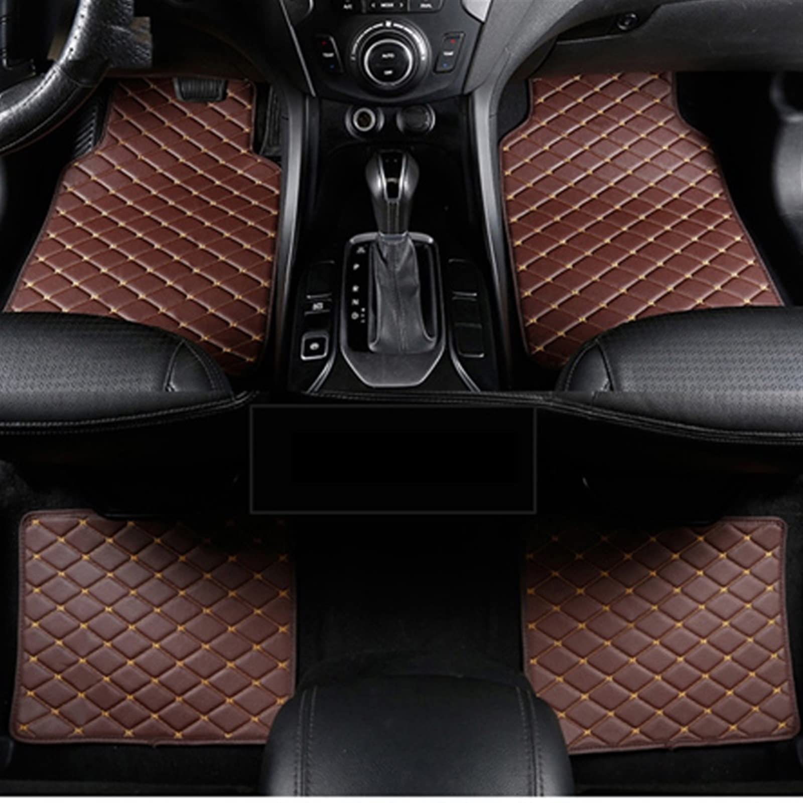 Tapis de sol voiture pour Audi A4 et Allroad : l'élégance du simili cuir café sur mesure