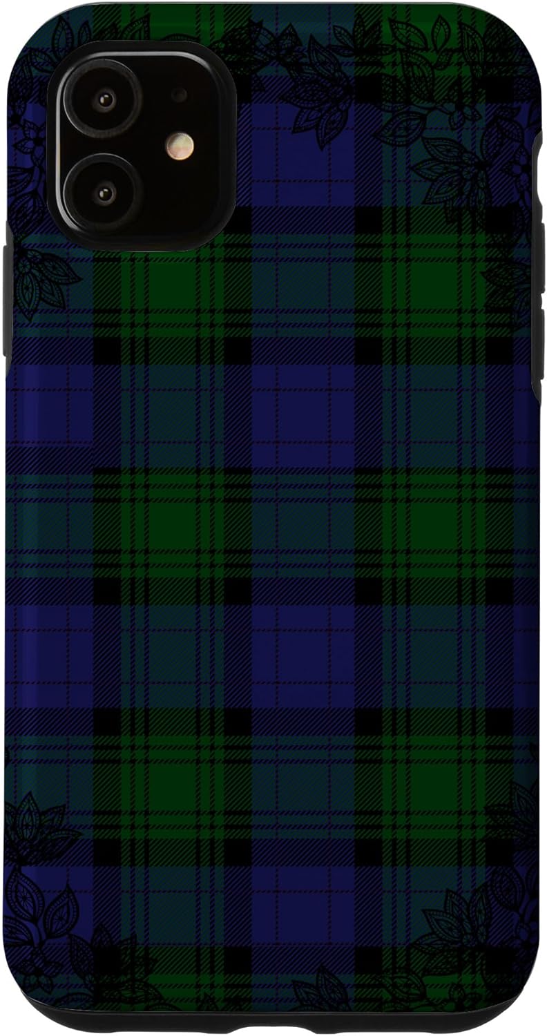 Scottish Highlander Clan Tartan & Lace Celtic Scotland Gift Case for iPhone 13 Pro