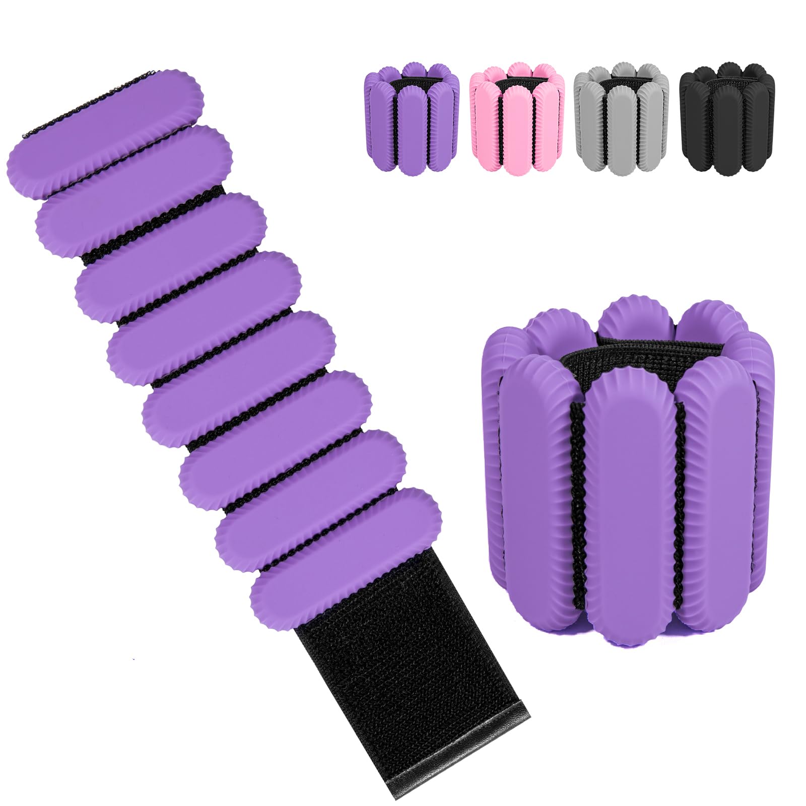 CMJO Wrist Ankle Weights for Women, Adjustable Ankle Weights 1lb Each, 2lbs Hand Leg Weights Set for Walking, Yoga, Cardio, Pilates