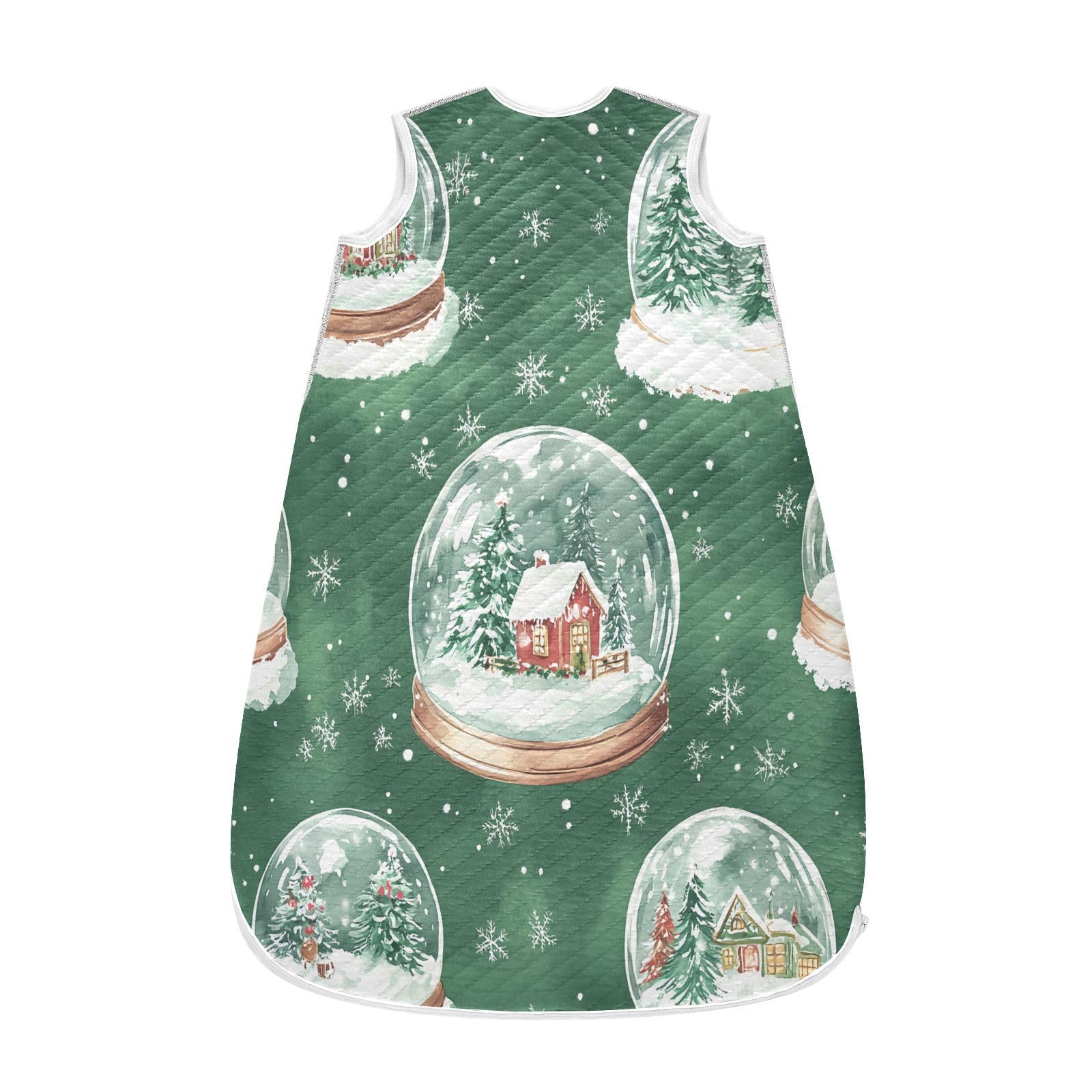 Kigai Christmas Pattern Baby Sleep Sack Wearable Blanket Sleeping Bag 2-Way Zipper Soft Swaddle Transition Sack