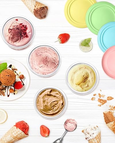 Miniatura 5 de FIRJOY Pintas y tapas de repuesto para Ninja Deluxe 11 en 1 Creami, recipientes adicionales de 24 onzas  Compatible con NC501, serie NC500 (paquete