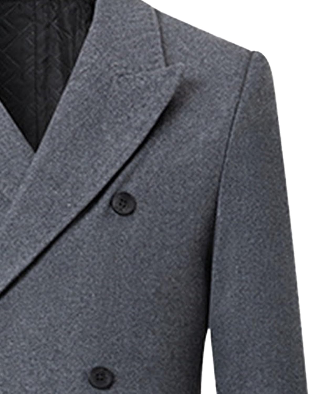 Men's Trench Coat Long Wool Blend Coat Winter Classic Overcoat Top Pea Coat Business Double Breasted Windbreaker