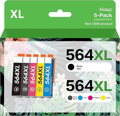 564XL 564 Cartucho de tinta compatible con 564XL para impresoras HP Photosmart 7520 6525 6520 3520 5520 DeskJet 3520 3520 3522 (negro, cian,