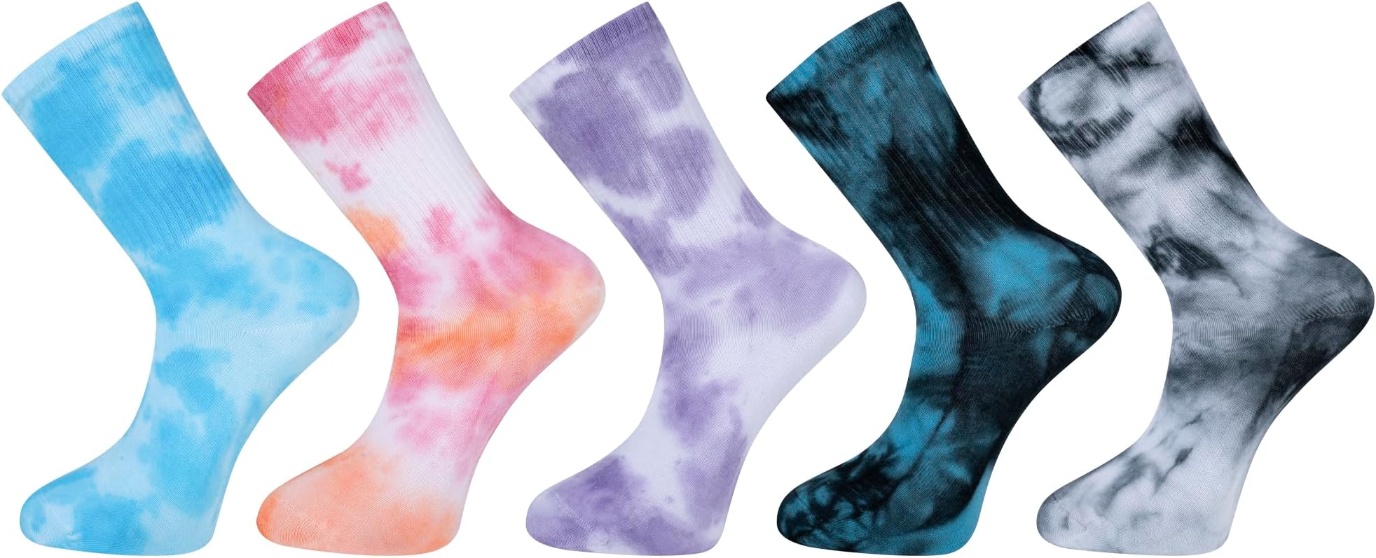 Tie Dye Socks for Unisex, Colourful Crew Socks for Women and Men, Socks as Gift, Socks Gift Box