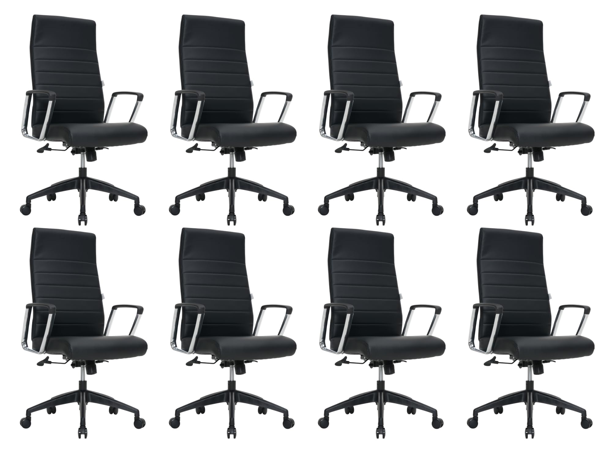 LeisureMod Hilton High Back Leather Executive Office Chair