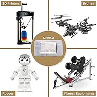 Vista 5 de QTEATAK Kit surtido de 420 arandelas planas de nailon negro/blanco para tornillos y pernos M2 M2.5 M3 M4 M5 M6 M8 M10 M12