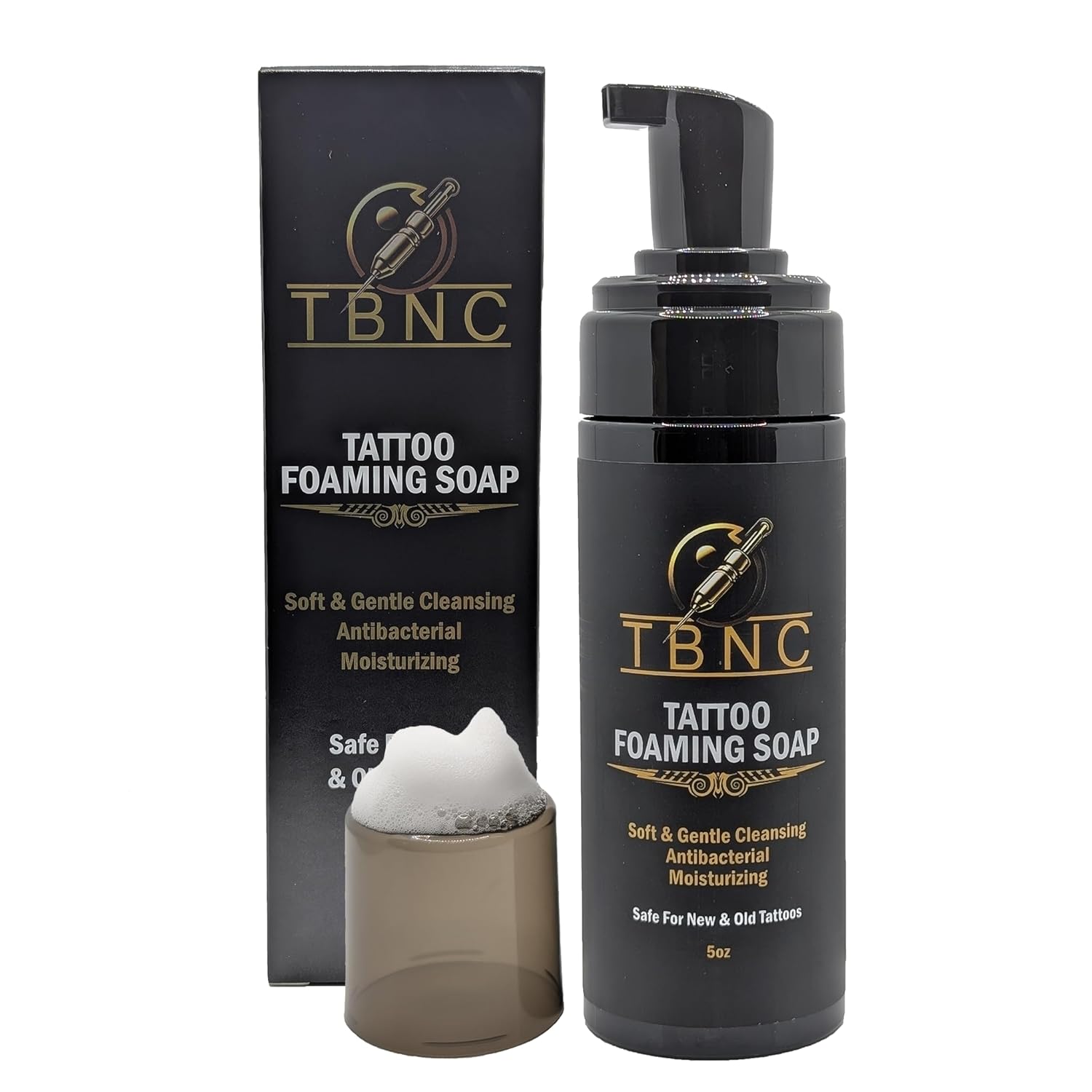 Tattoo Foaming Soap, Fragrance-free, Antibacterial, with Aloe Vera & Chamomile