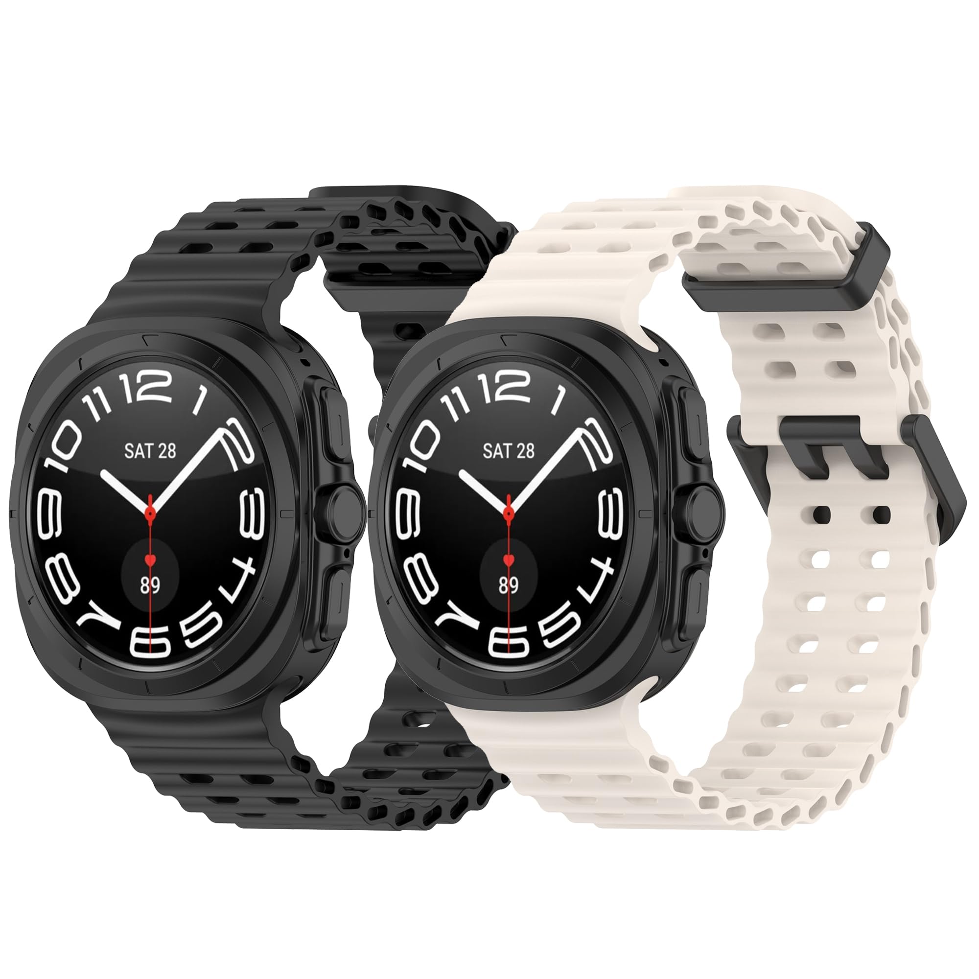 Fit for Samsung Galaxy Watch Ultra 47mm Watch Band Women Men, Adjustable Silicone Replacement Bands Straps Wristbands Bracelet Accessories Fit for Samsung Galaxy Watch Ultra 47mm