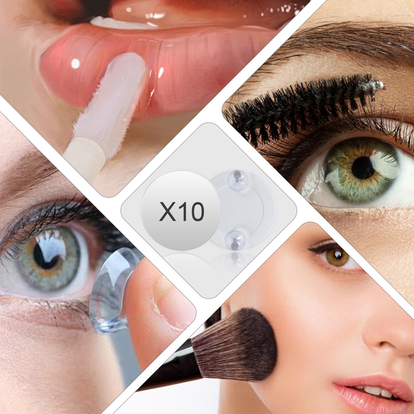 Espejo de Maquillaje con 17LED - Espejo Iluminado Estilo Hollywood con 3 Modos de luz Ajustable, Control táctil, Espejo de tocador, 70 x 55 cm