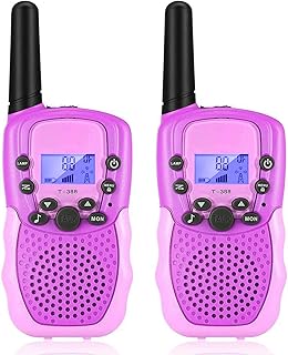 BENBOR Walkie Talkies 2 Pack, 8 Channel 2 Way Radio with Backlit LCD Flashlight, 3KM Wireless Long Range Waterproof Walkie Talkies for Kids Walkie Talkies Toys for 3-12 Year Old Boys Girls