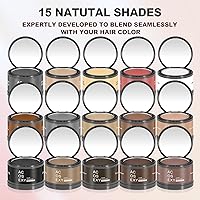 Vista 8 de Polvo para Retoque de Raíces del Cabello, Cubre Instantáneamente las Sombras de la Línea Capilar, Marrón Oscuro para Cabello Fino, Mujeres/Hombres