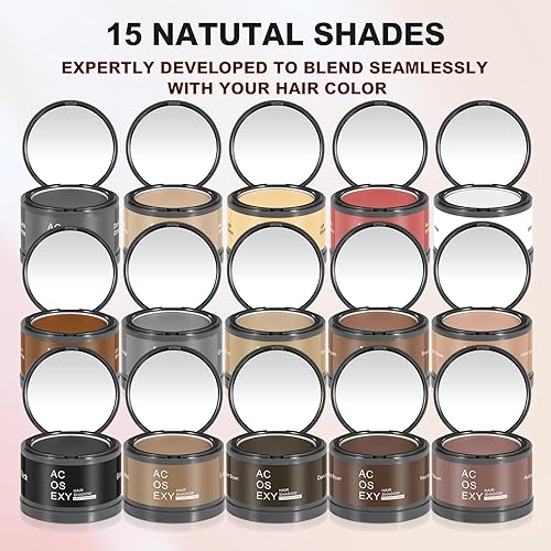 Miniatura 8 de Acosexy Polvo de retoque de raíz, polvo de sombra de línea capilar para cubrir instantáneamente las raíces, polvo de línea capilar para mujeres,
