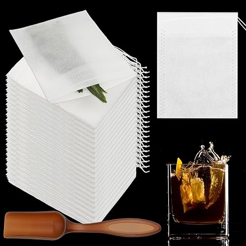 1200 bolsas de té para té de hojas sueltas, desechables, bolsas de filtro de té vacías, infusor de té natural sin blanquear con cordón, bolsas de