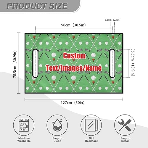 Miniatura 5 de Yewattles Funda de asiento de carrito de golf, toalla portátil para asiento de coche, ajuste universal, carrito de golf de 2 asientos