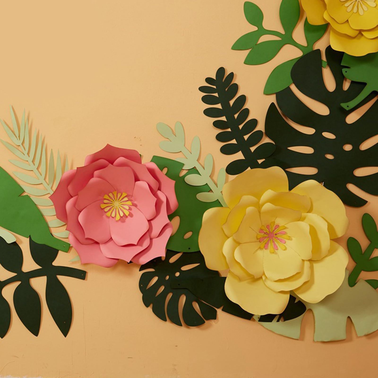 Einfaches Bastelset mit Blattblumen aus Papier für Kinder, Kunstaktivitäten und Dekorationszubehör für Feiertage, Partys, Bastelsets, Papierblattblumen