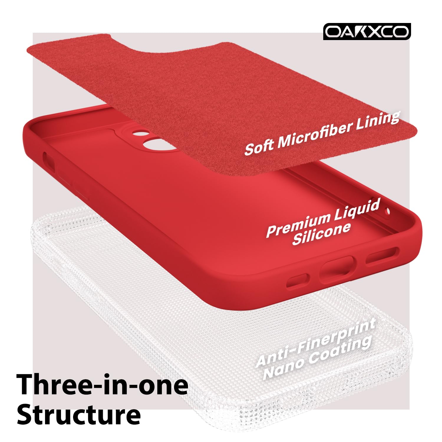 oakxco for iPhone 16 Pro Max Case Liquid Silicone, Soft Rubber Gel Elegant Aesthetic Basic Simple Cover, Cute Thin Slim TPU Matte Solid Color Plain Smooth Case for Women Girl, Light Pink — view 521