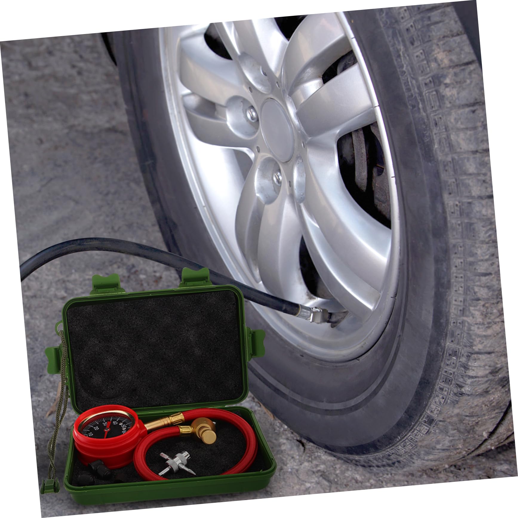 Ciieeo Dégonfleur De Pneus Avec Manomètre Mécanique à Cadran Pour Mesure Précise Et Valve De Pression Pour Voitures