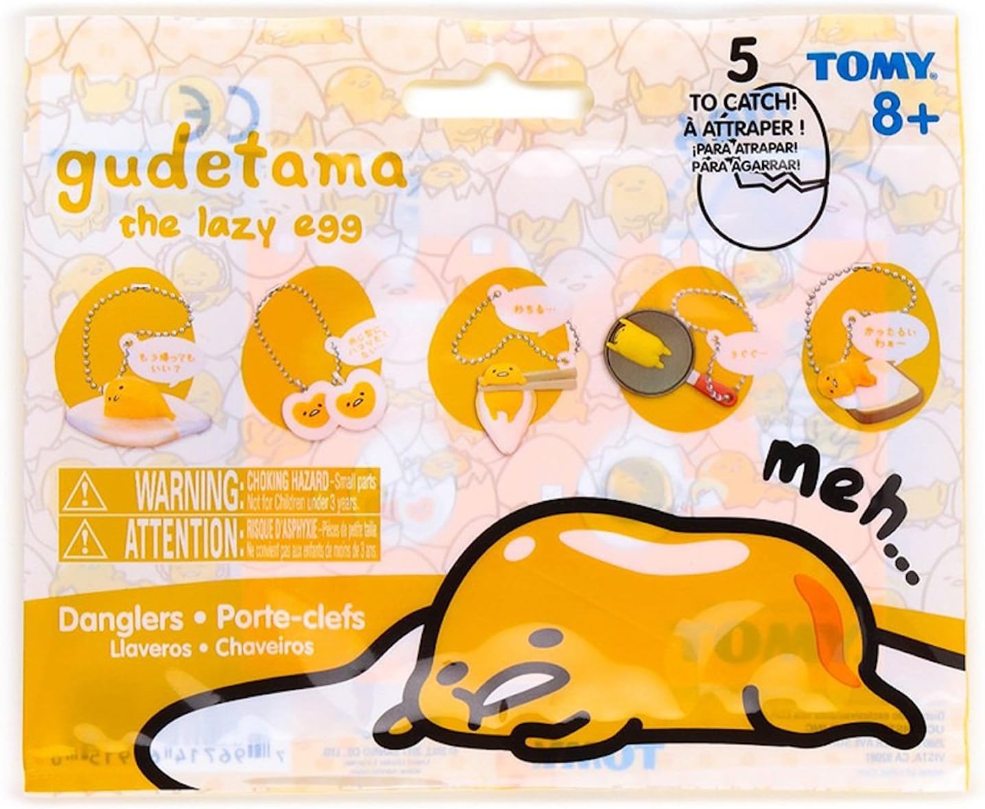 Gudetama the Lazy Egg Dangler Keychain Tomy 1 Blind Bag