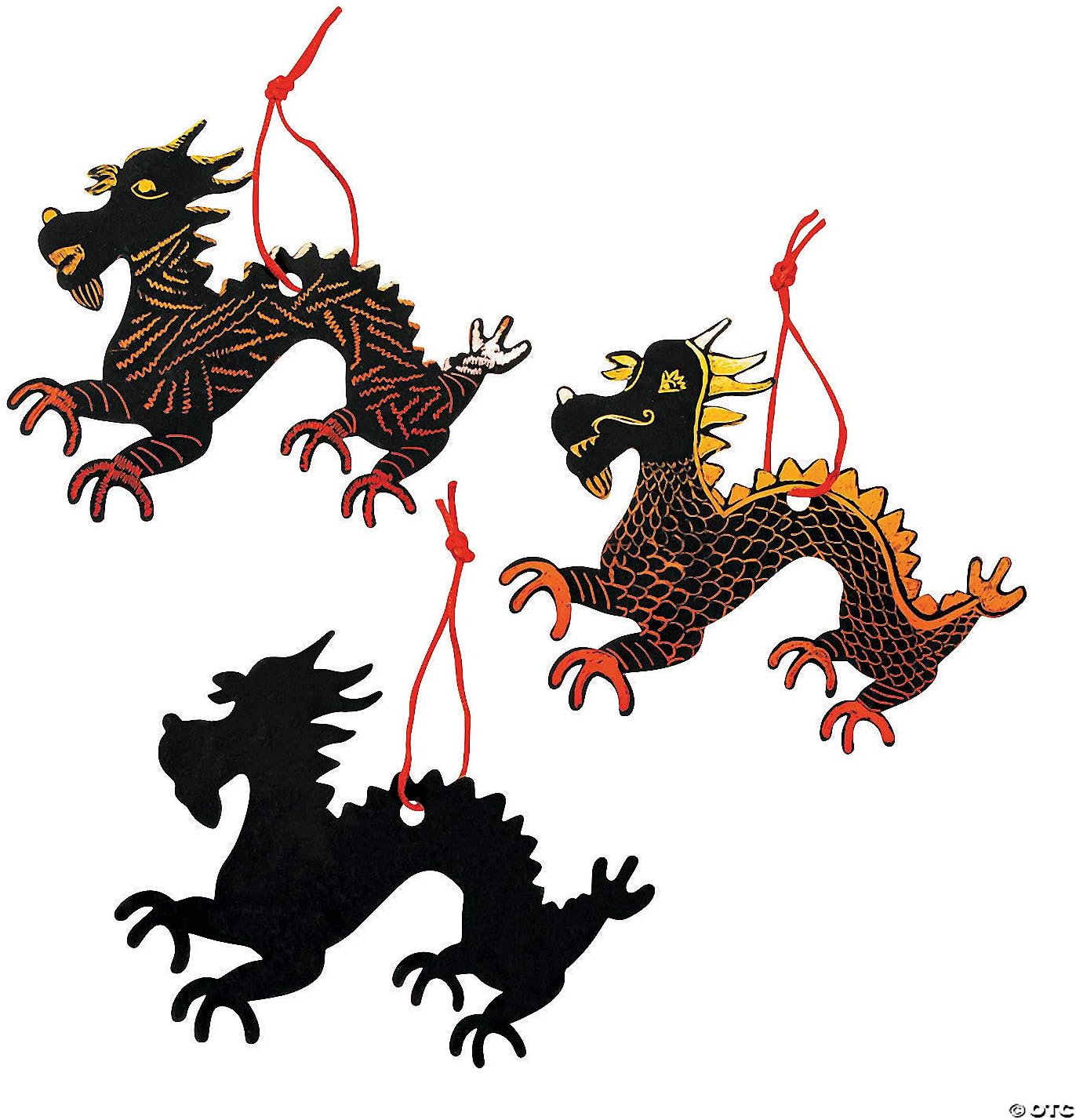 Fun Express Magic Color Scratch Chinese New Year Dragons - 24 Pieces
