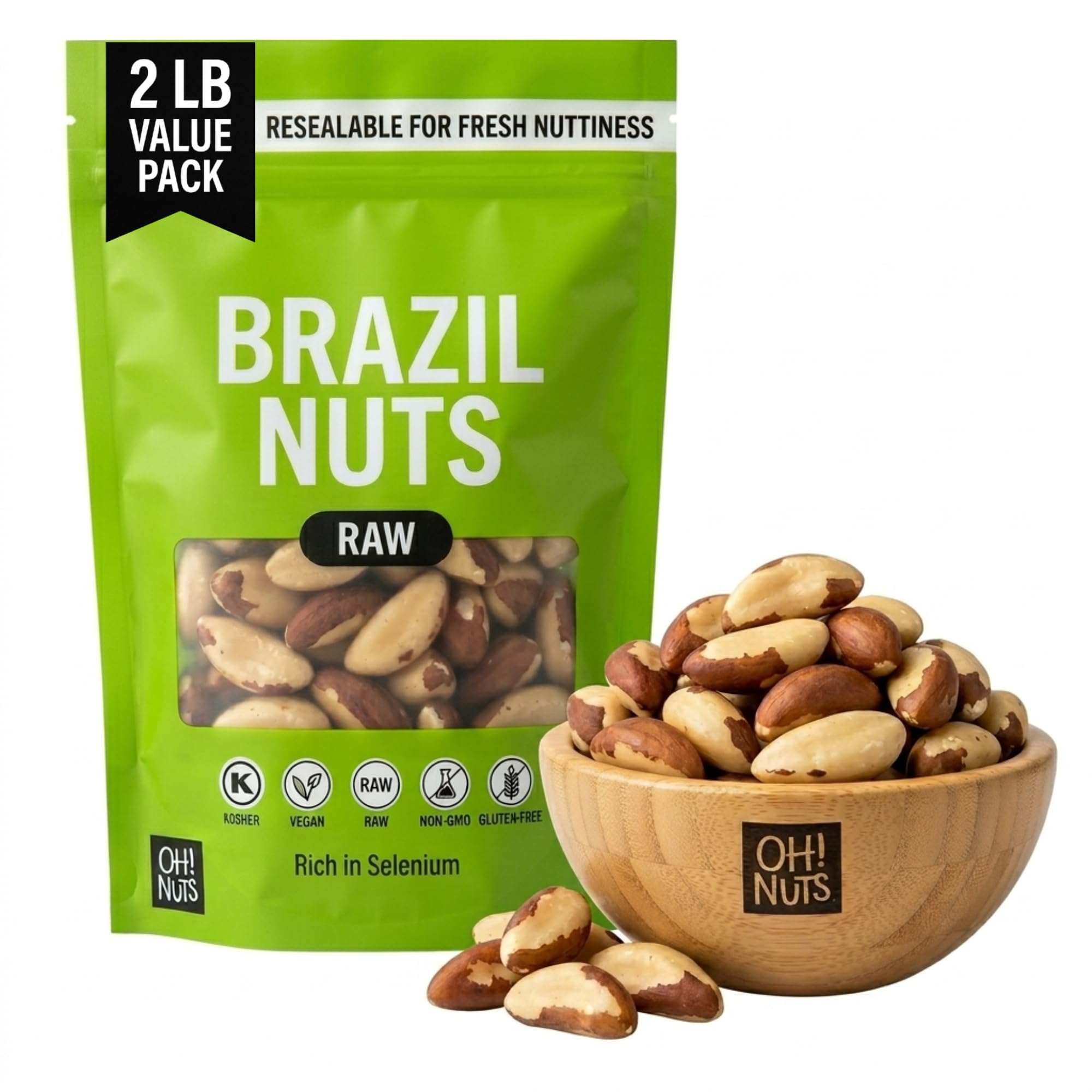 Amazon.com: Oh! Nuts Brazil Nuts, Raw, Unsalted, No Shell, Whole