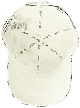 Lacoste Unisex Allover Croc Cap, Blanc, One Size at Amazon