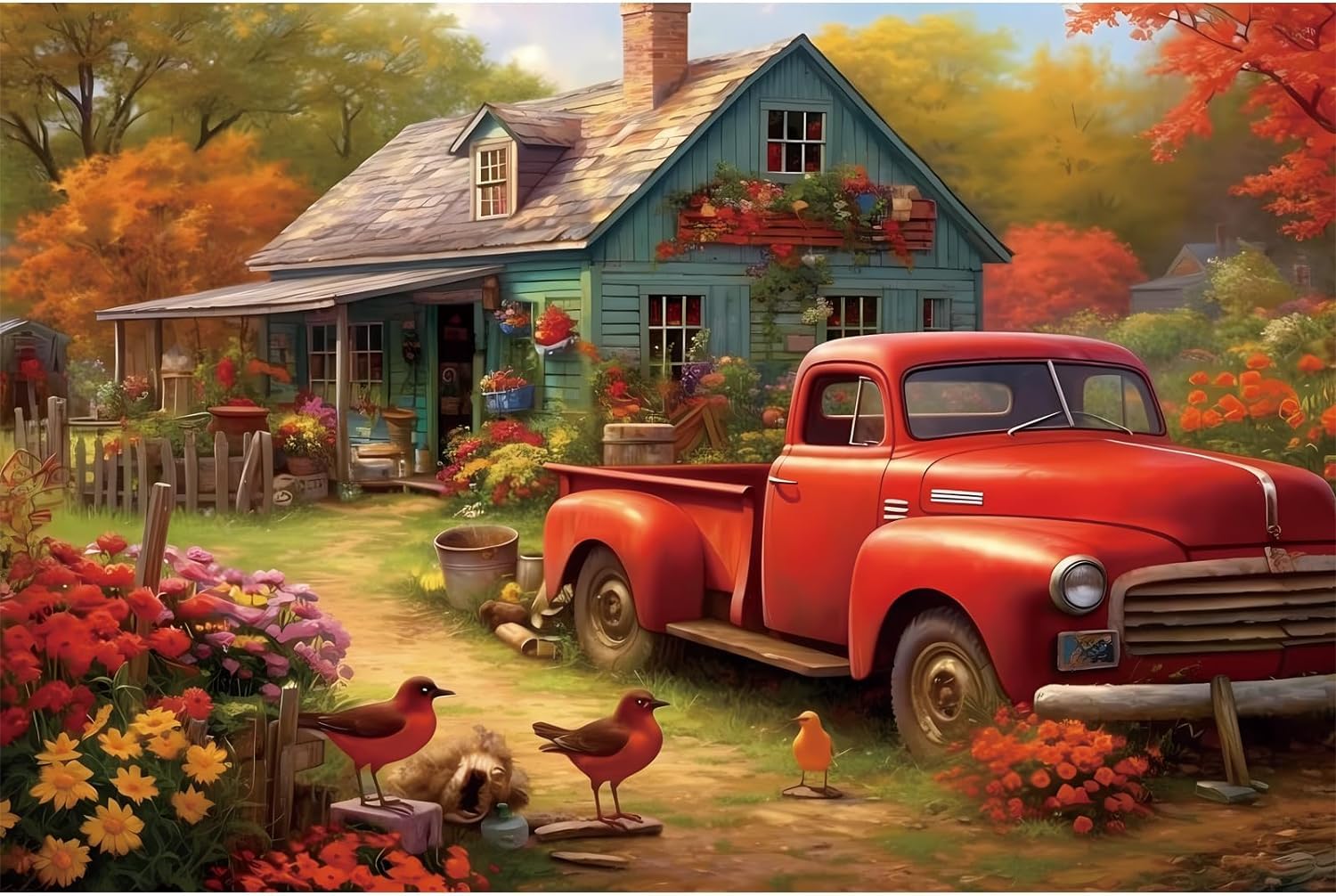 Cottage Life Puzzle 1000 Pezzi Per Adulti – Cottage Con Giardino Fiorito, Poster Incluso, Idea Regalo