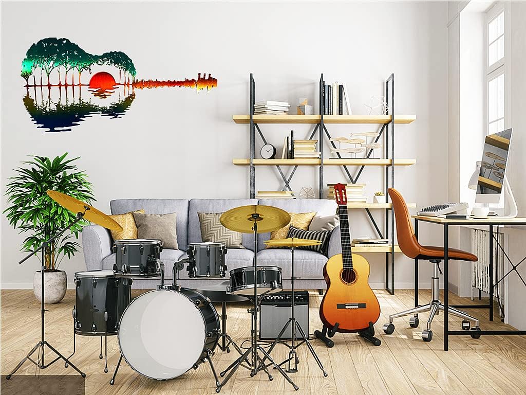 Sunset Guitar Resin Molds, Abstract Guitar Silicone Molds for Resin Casting, Epoxy Resin Molds for Musical Accessories, DIY Modern Music Home Living Room Art Wall Decor Crafts