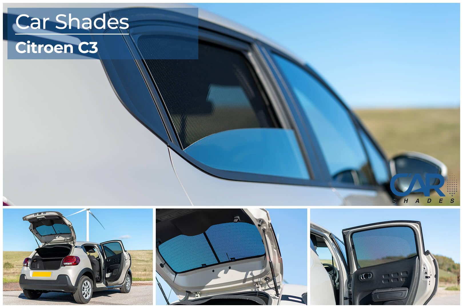 Car Shades Jeu de Pare-Soleil sur Mesure pour Voiture