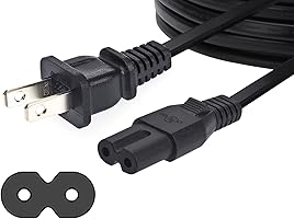 Amazon Basics Replacement Power Cable for PS4 Slim and Xbox One S / X - 6 Foot Cord, Black