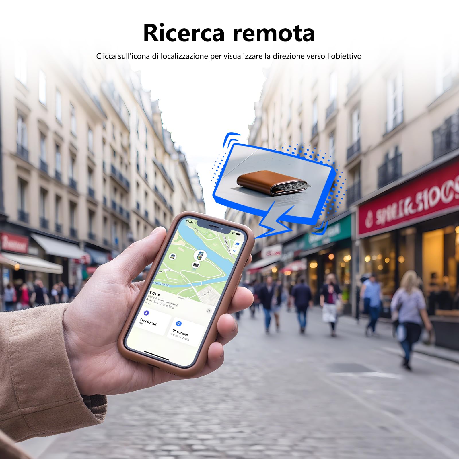 Smart Finder Tag Carta Tracker Ultra Sottile Portafoglio Impermeabile IP67 iOS Find Hub Localizzazione