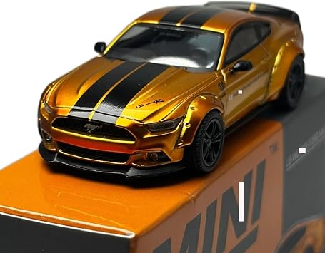 HTLNUZD 1:64 Alloy Car LB-Works Mustang LB for Ford Gold Model 847 Premium Diecast Collectible