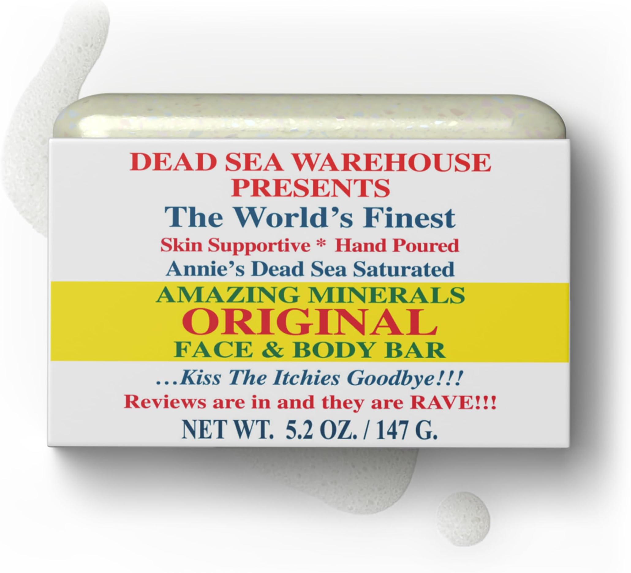 Dead Sea Warehouse, Soap Bar Mineral, 5.2 Ounce