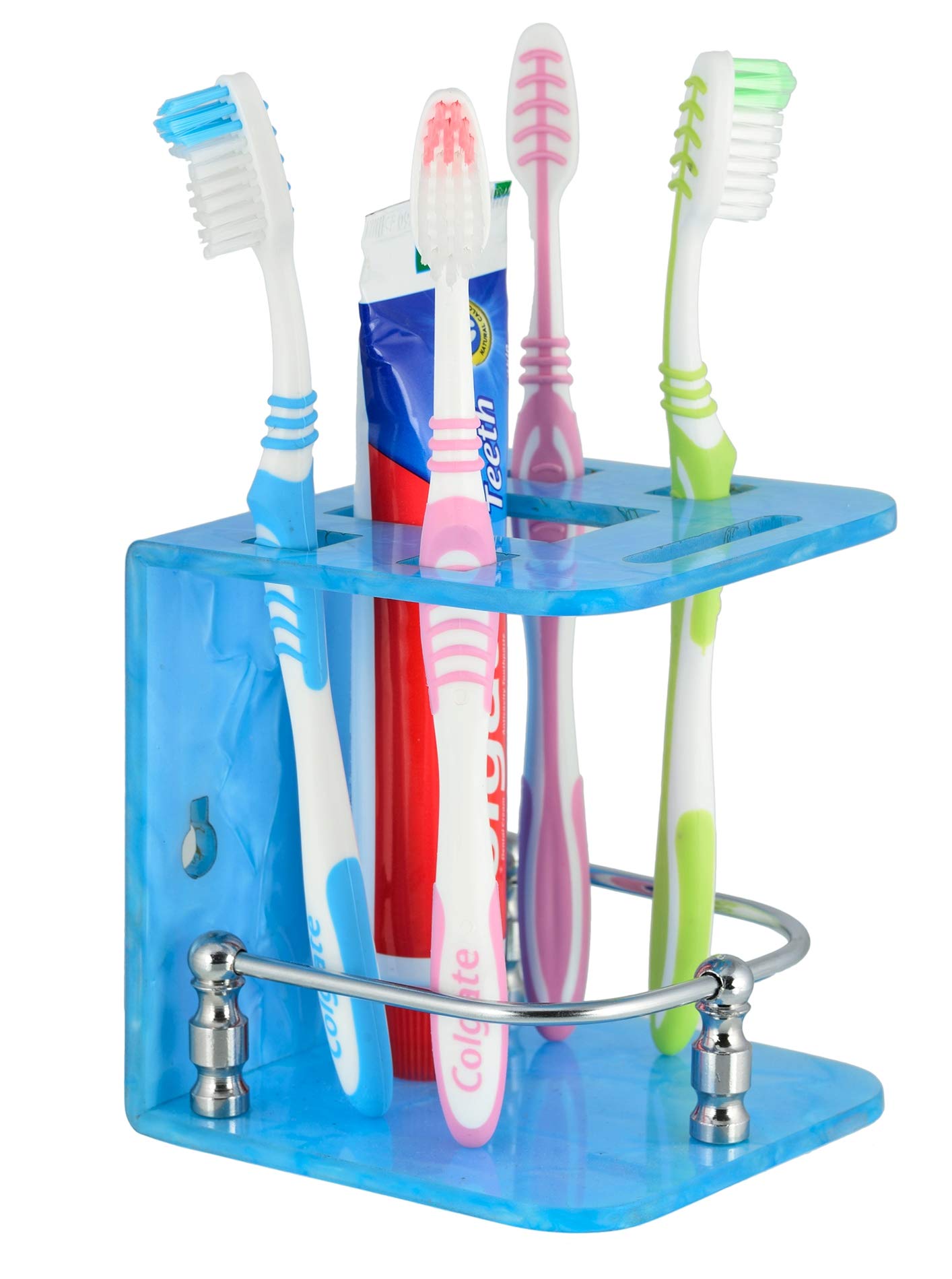 Marble Blue Toothbrush Holder - Bathroom Organizer -1