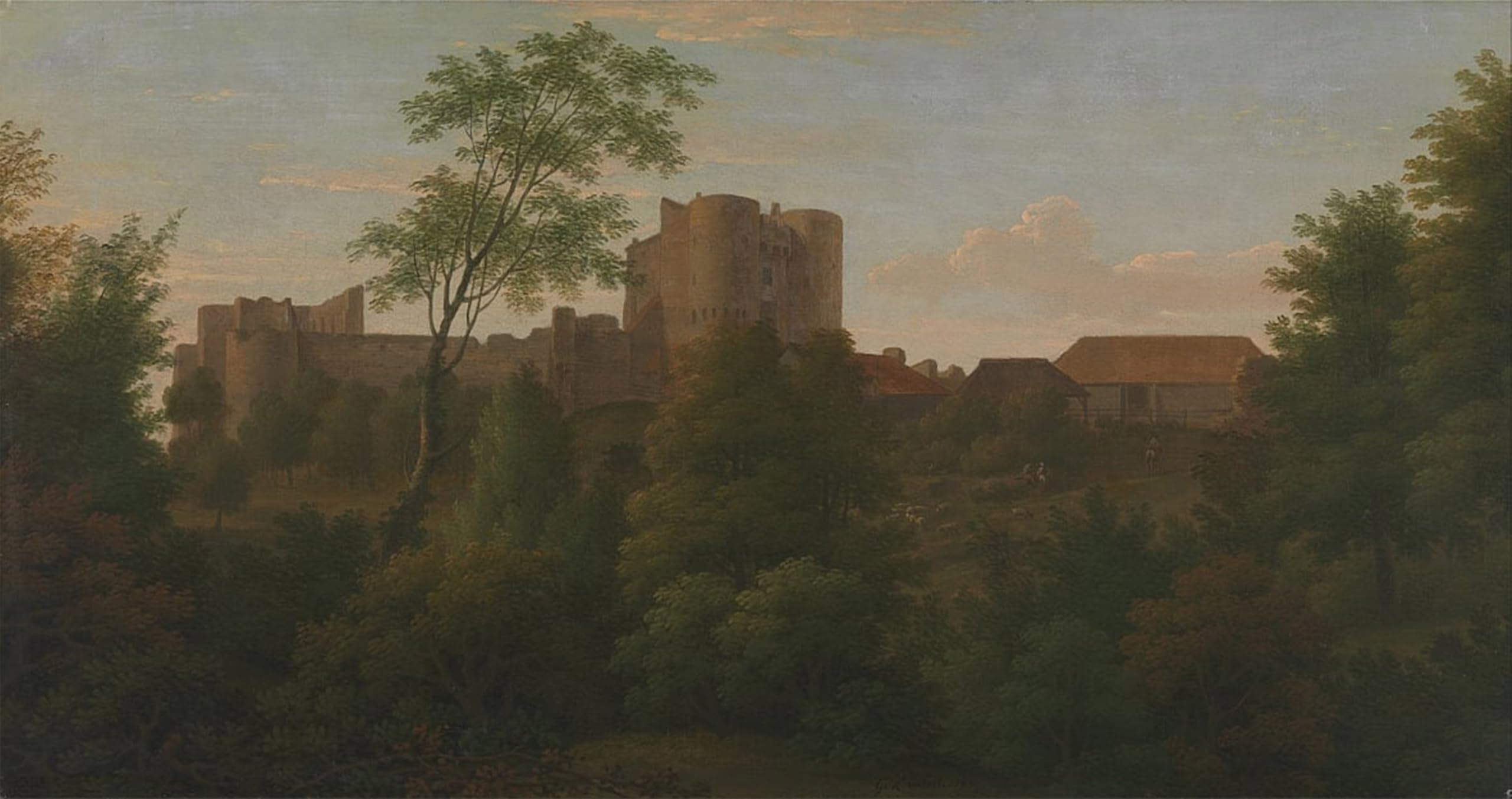 Artxlxxbn No Frame Famous Print Painting Colorful Art Print Saltwood Castle By George Lambert Canvas Art Decorations For Home Decor 60X90cm