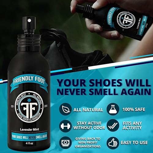 Miniatura 5 de Spray Desodorante de zapatos y desodorante de pies totalmente natural Removedor de olores resistente para zapatos apestosos y pies malolientes