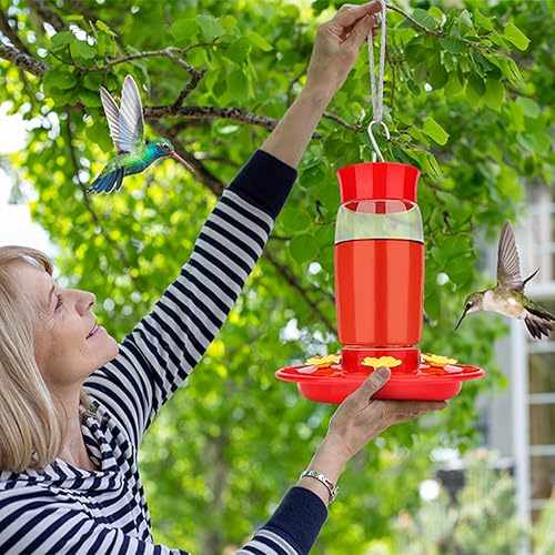 Miniatura 6 de Comedero para colibríes, comedero para colibríes para exteriores, a prueba de hormigas y abejas, comederos de colibríes para exteriores, comedero de
