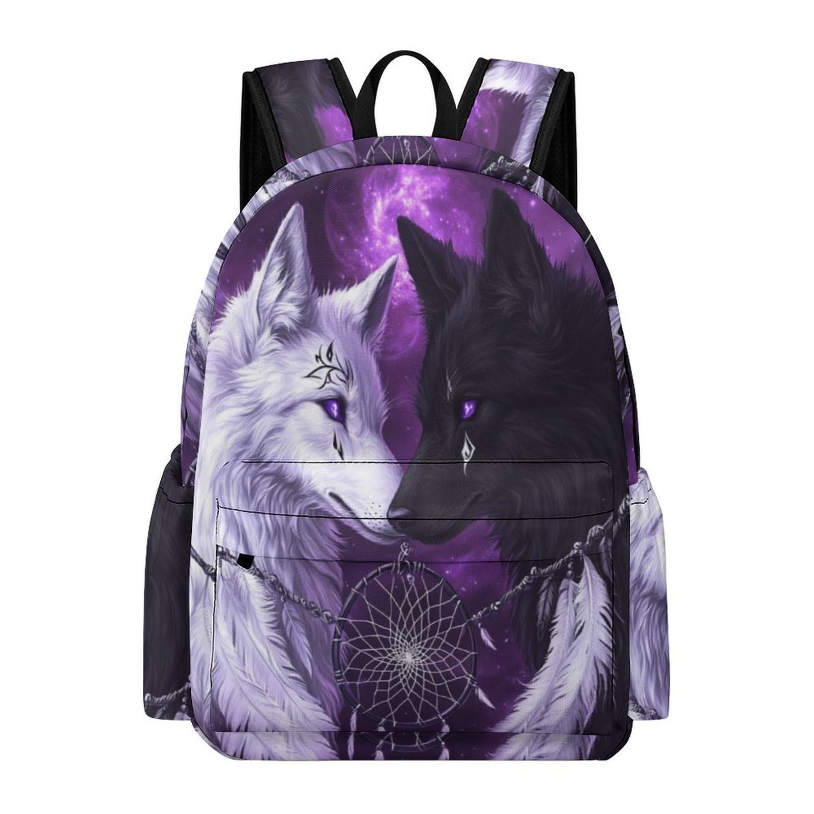 TPISLI Boys Wolf Back pack Girls Animal Wolves Daypack Primary School Years 3-6 Stylish Durable for Daily Travel New Term Gift, Large Capacity Books Gear