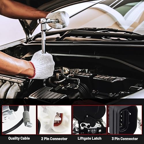 Miniatura 4 de Endxedo Conjunto de bloqueo de la puerta trasera de la puerta trasera del portón trasero compatible con Toyota Sequoia 2001-2007 Sustituye a