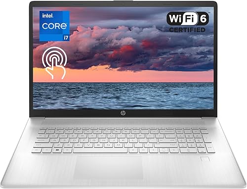HP Laptop 2023, pantalla táctil HD+ de 17.3 pulgadas, procesador Intel Core i7-1355U de 13 generación, 16 GB de RAM, SSD PCIe de 2 TB, cámara web,