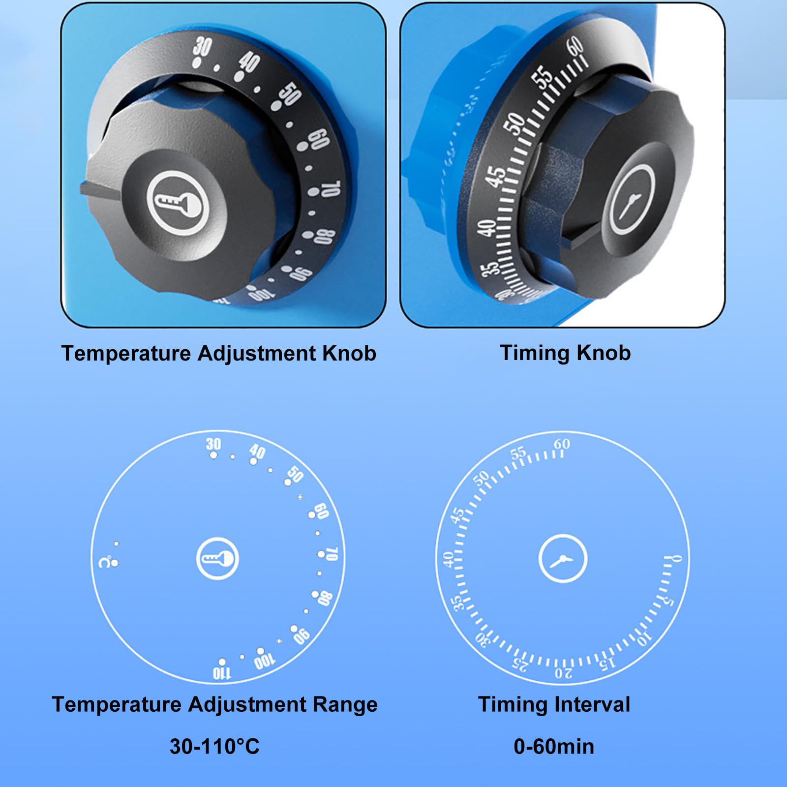 Asciugatrice Per Orologi Qianly, Strumento Di Riparazione Per Orologi Ad Aria Calda Con Funzione Timer, Regolazione Della Temperatura Da 30 A 110 °c E Timer Da 0 A 60 Minuti, Kit Di Riparazione