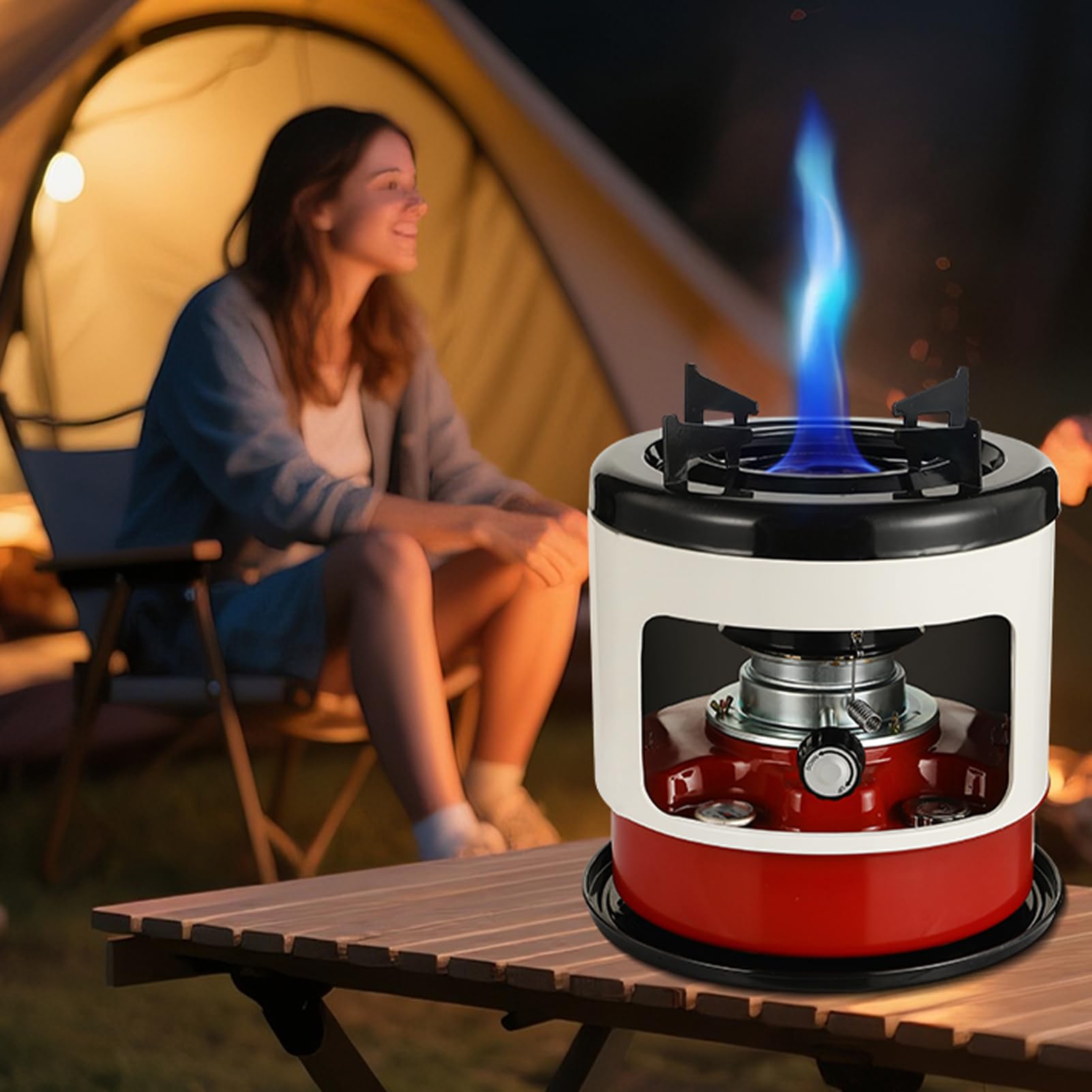 Kerosinofen | Tragbarer Kochofen Herd, Wanderkocher Brenner | Outdoor Camping Garage Werkstatt Bau Jagd Wandern BBQ Eisangeln