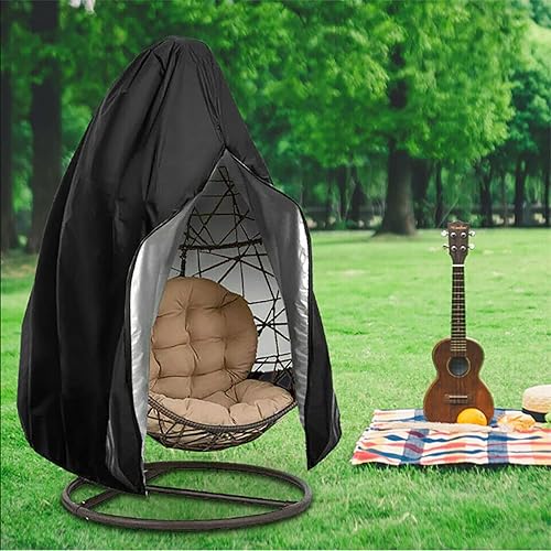 Funda para silla colgante, duradera, impermeable, resistente al viento, protección UV, resistente al viento, funda de silla colgante resistente con