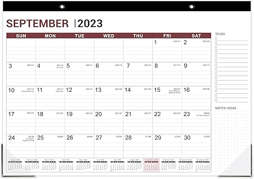 Calendario de escritorio 2023-2024  Calendario de 16 meses 2024, 12 x 17 pulgadas, septiembre 2023 a diciembre 2024, calendario de escritorio