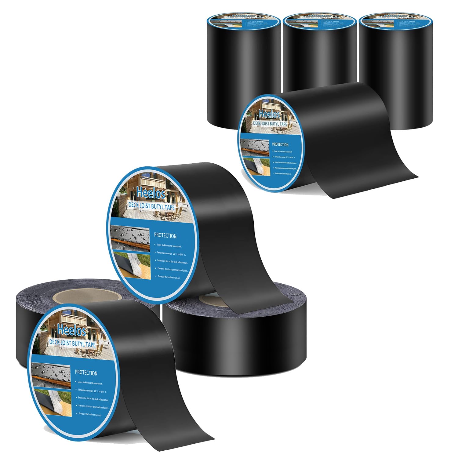 Deck Joist Tape 6''×50' 4 Pack and 3''×50' 4Pack