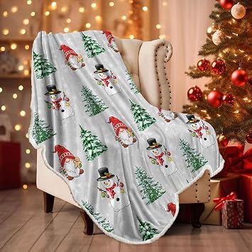 Christmas Throw Blanket Soft and Warm Throw Blankets for Couch Sofa Bed Winter Holiday Decorative Cozy Blanket Blanket 50"x60"